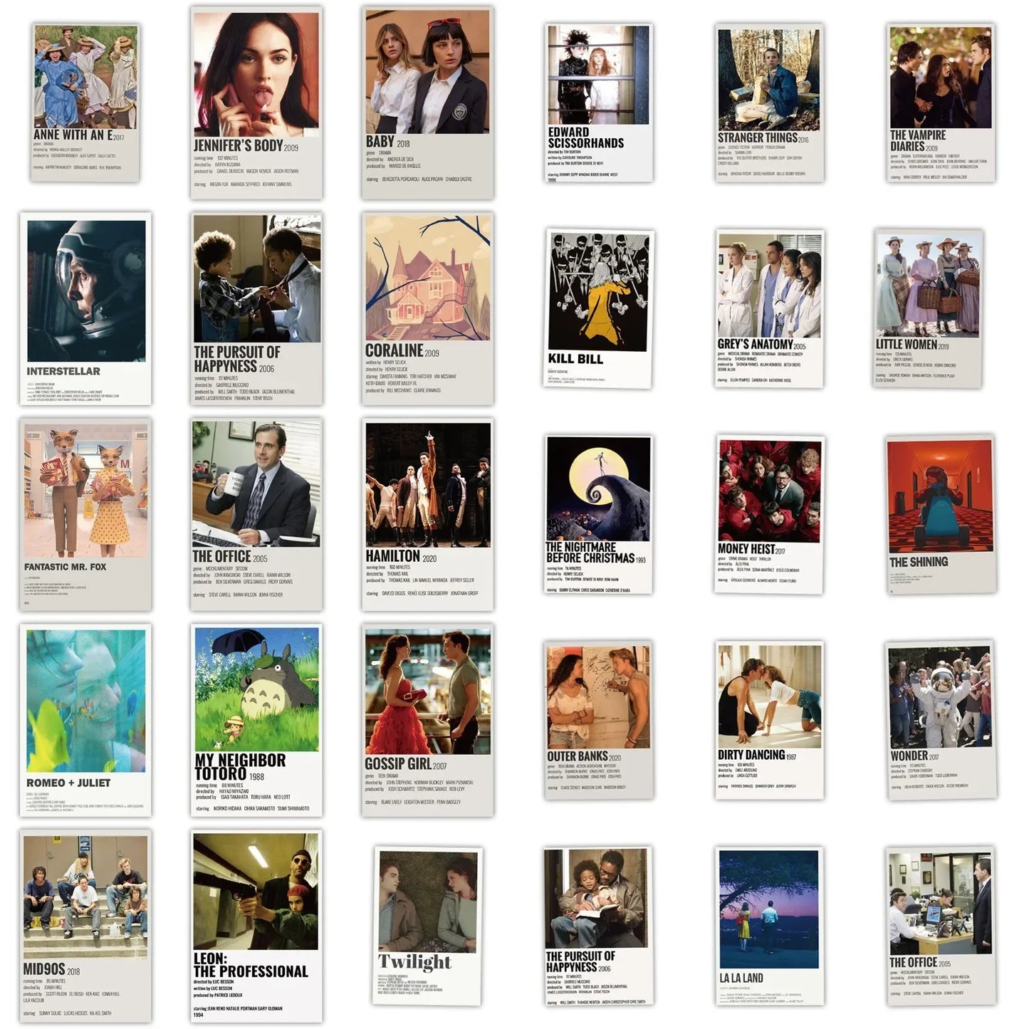 Movie Poster Stickers (64pcs)