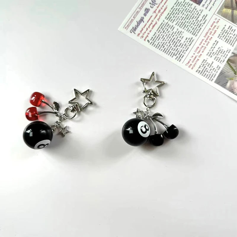 8 Ball/Cherry/Star Keychain