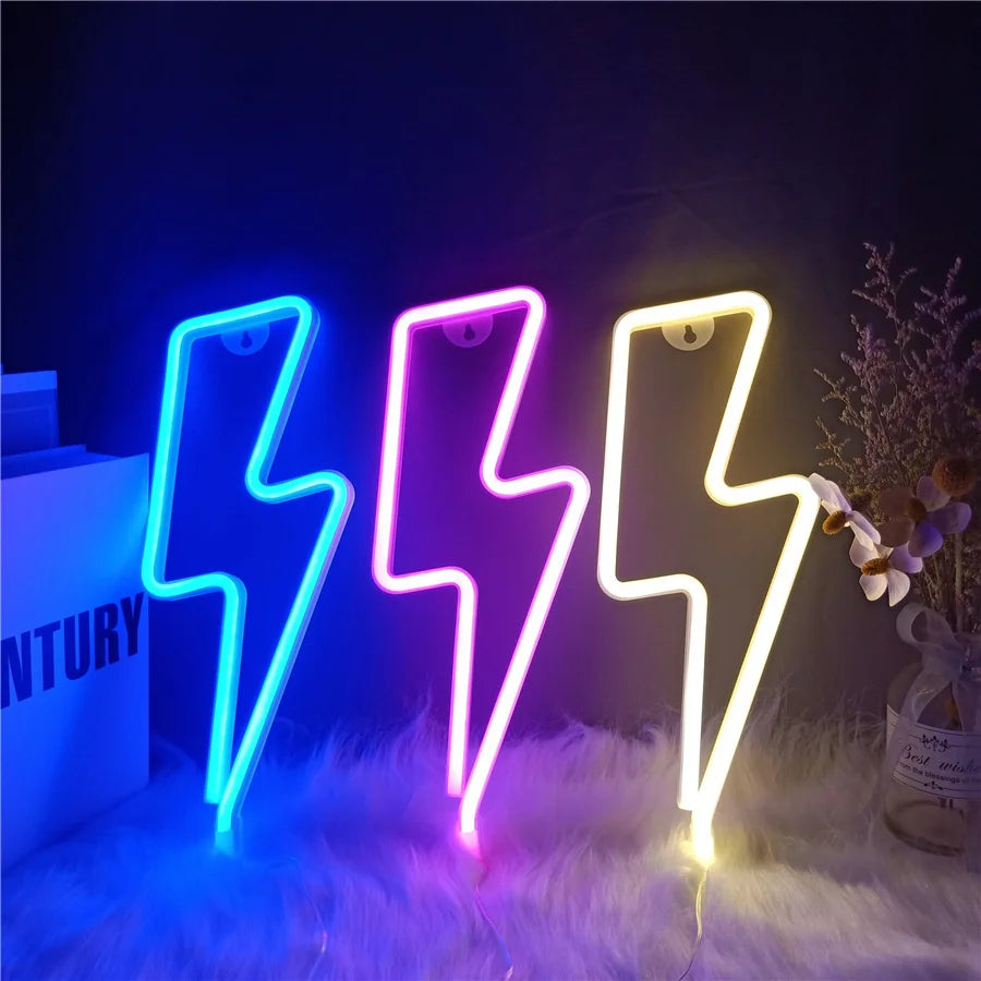 Lightning Bolt LED Neon Sign