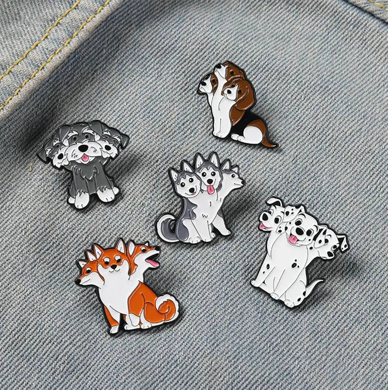 Cerberus Dogs Enamel Pins