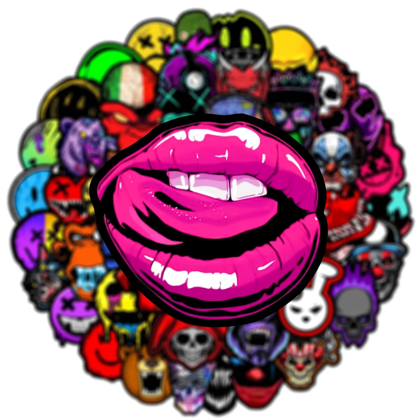 10/25/50pcs Dark Graffiti Stickers
