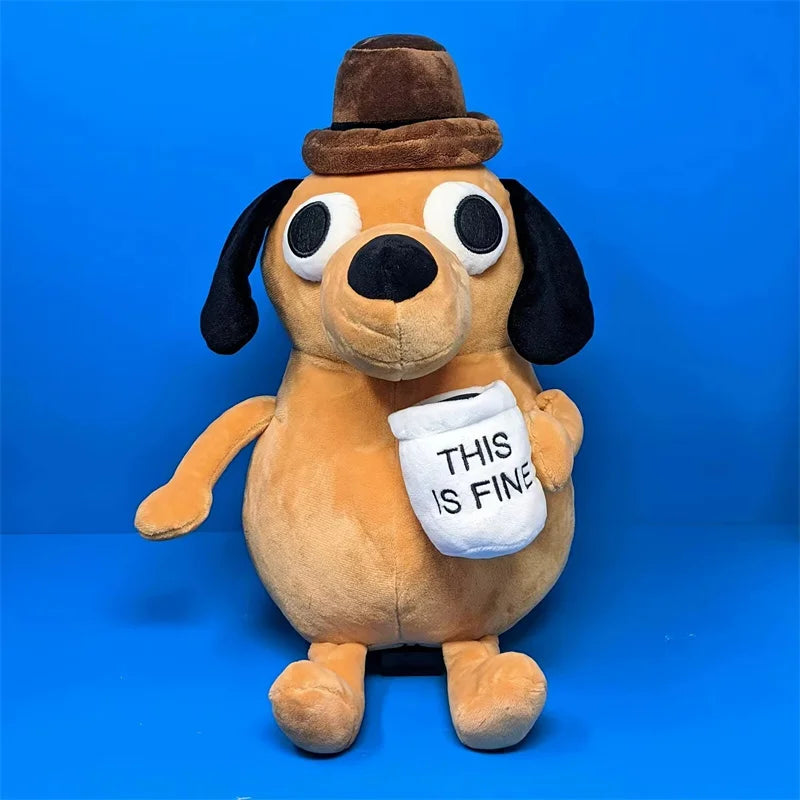 This Is Fine Dog Plushie