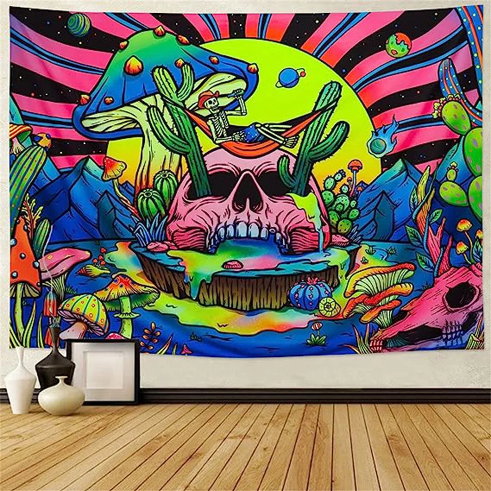 Psychedelic UV Reactive Tapestries