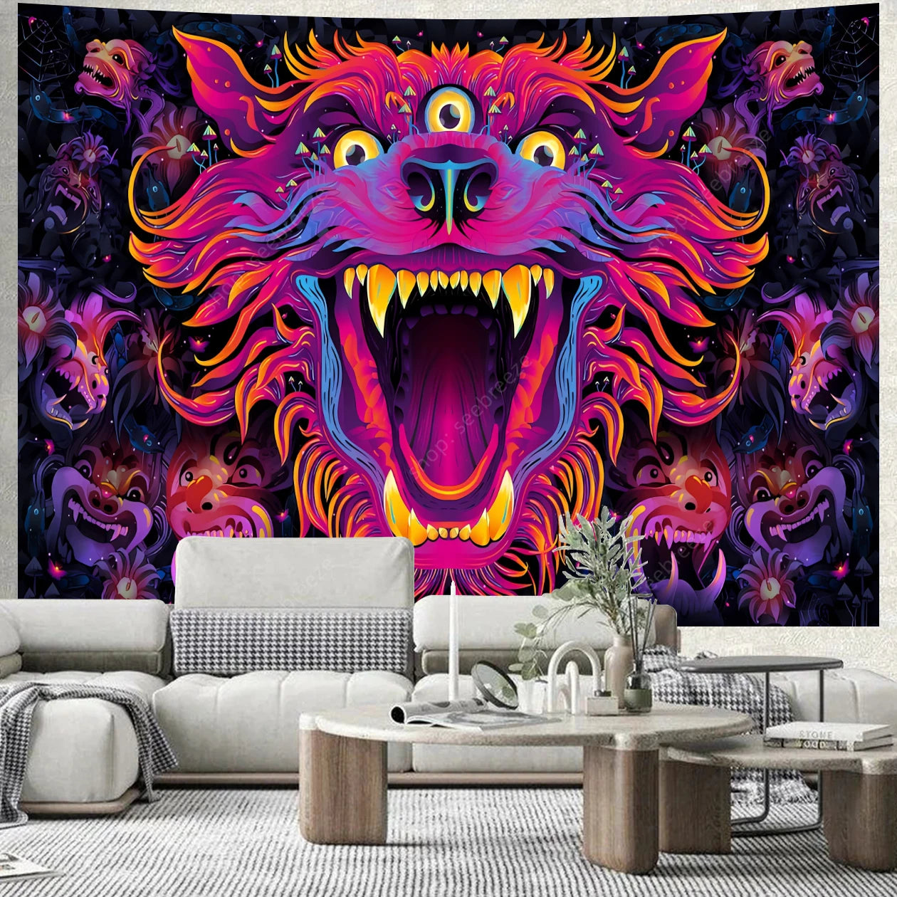 Dragon UV Reactive Tapestries