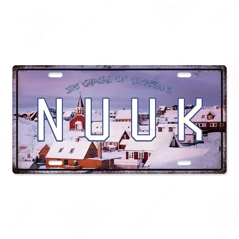Capital City License Plate Metal Signs