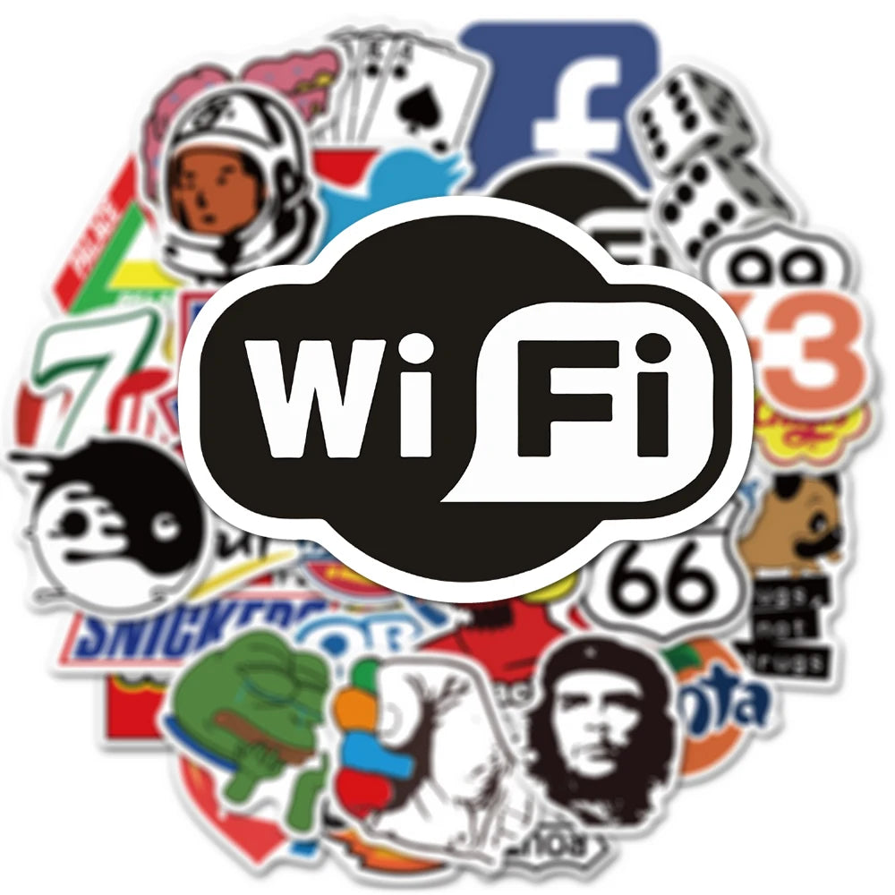 10/30/50/100Pcs Brand Logo Stickers