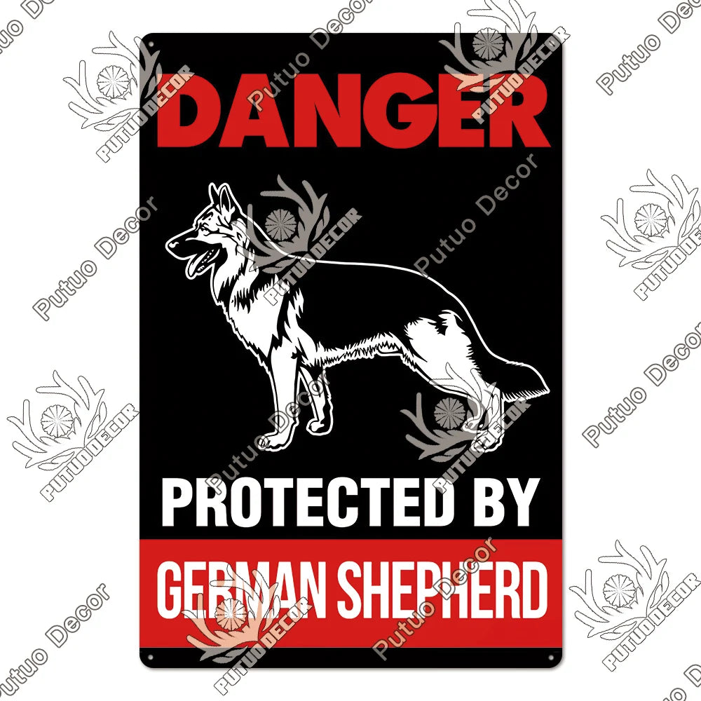 Warning/Danger Vintage Metal Signs