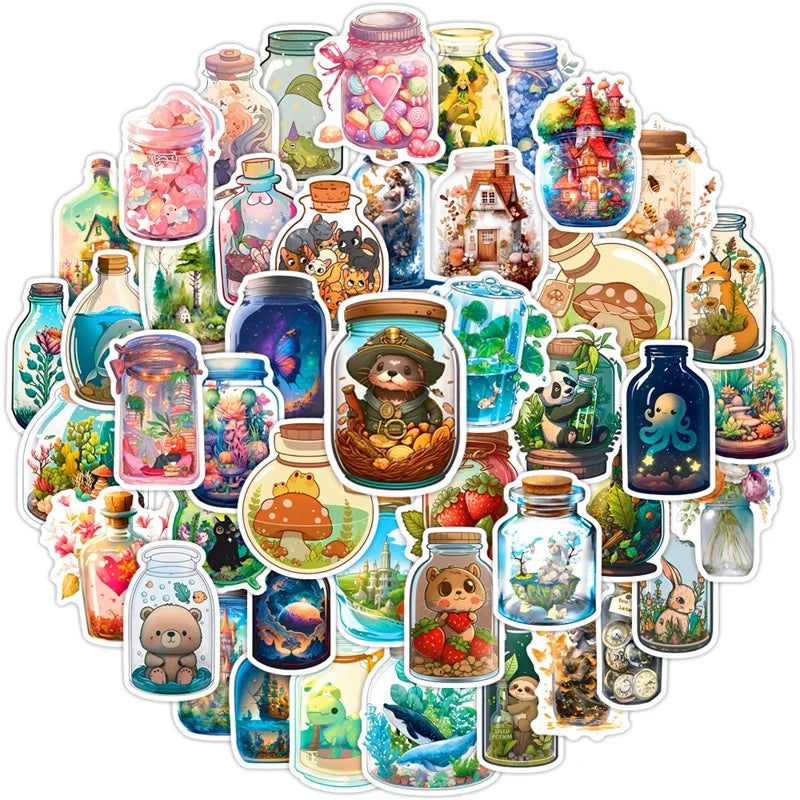 10/30/50PCS Cute Terrarium Stickers