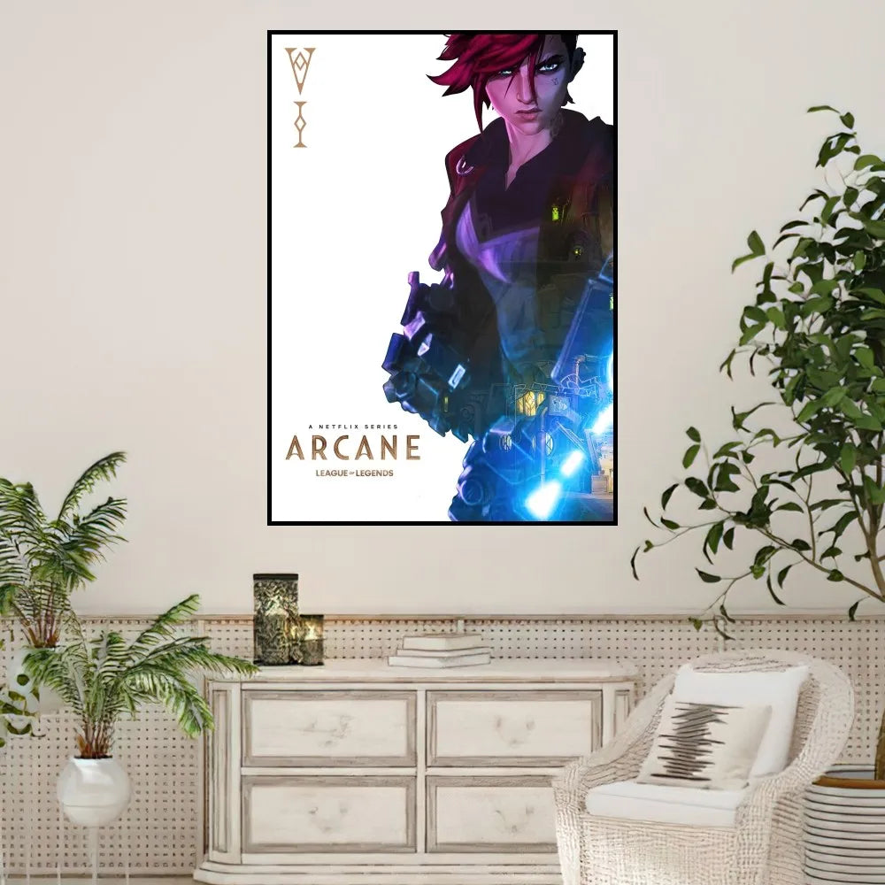 Arcane League of Legends Poster Prints Wall Sticker