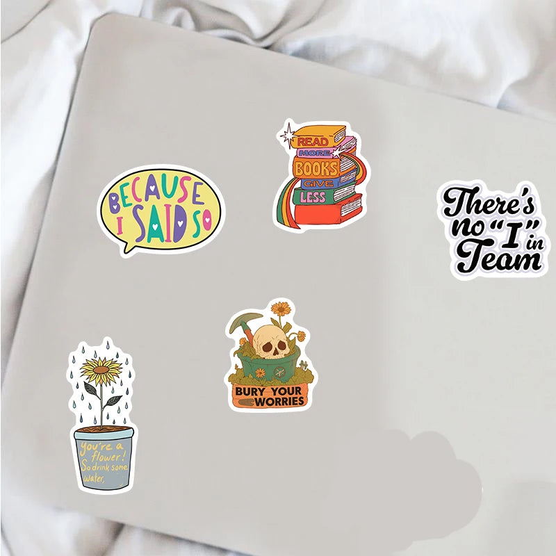 50PCS Funny Phrase Stickers