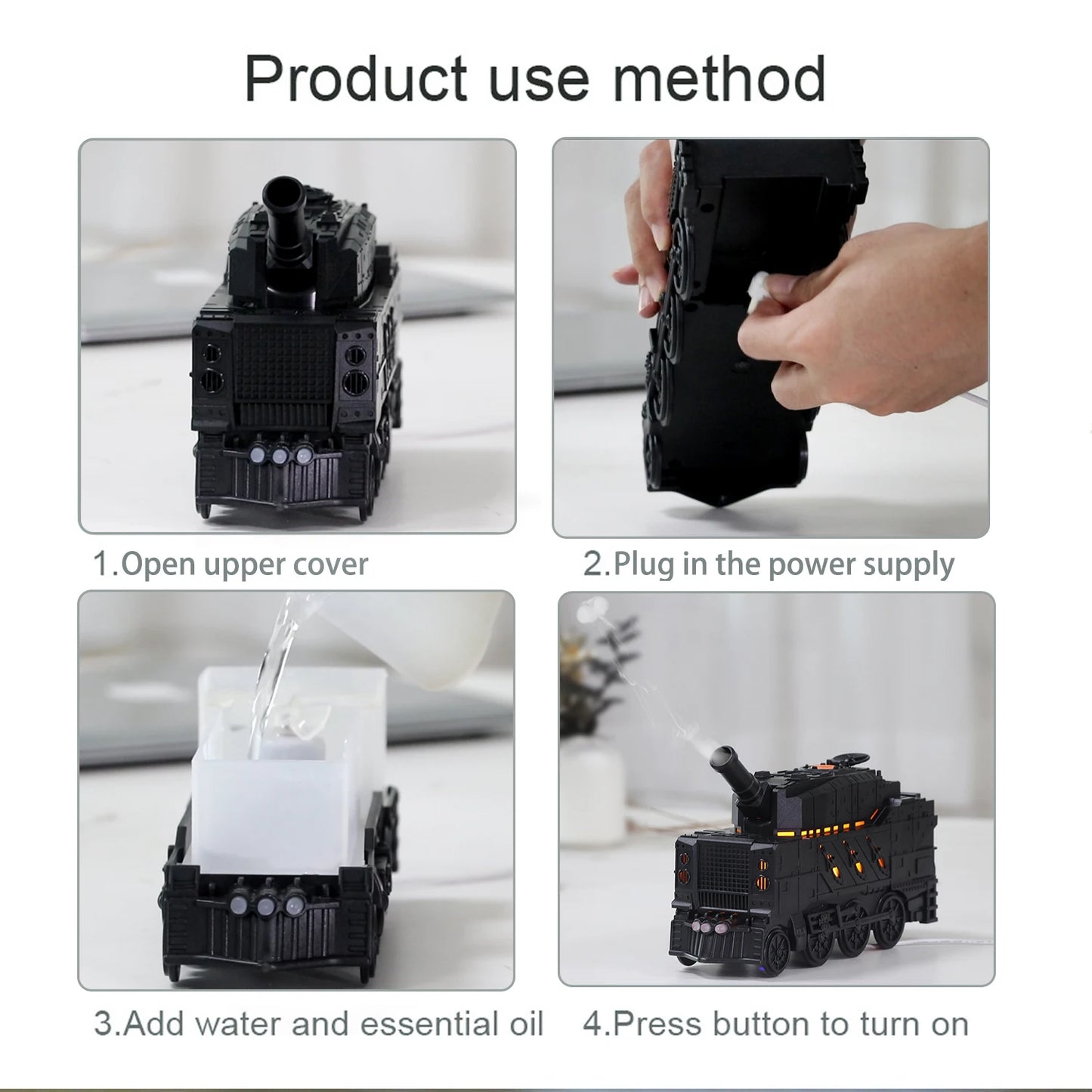 Train/Cannon Essential Oil Aroma Diffuser