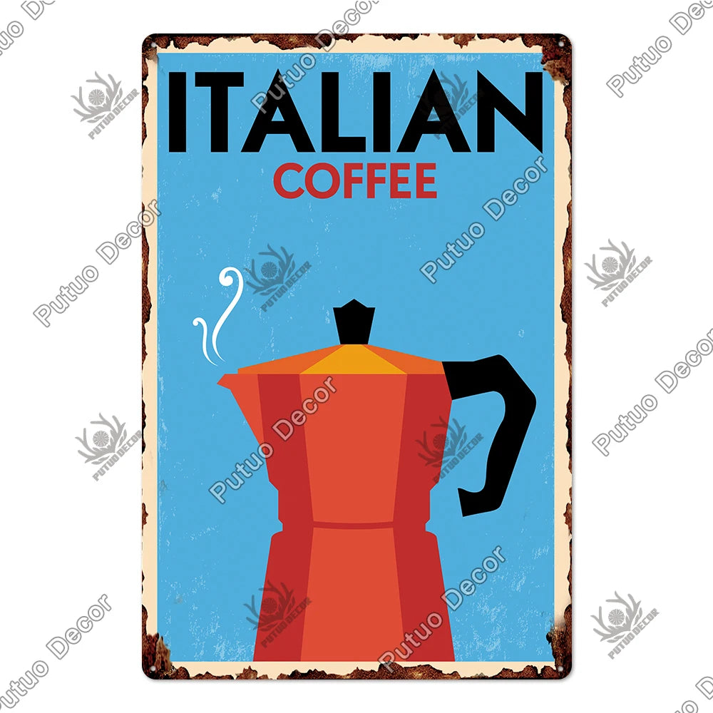 Vintage Restaurant Metal Signs