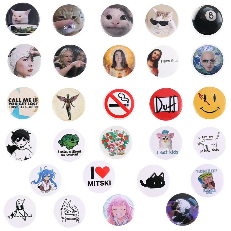 Meme Culture Tinplate Pins