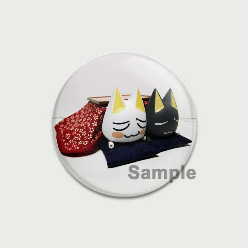 58/44/32MM Animal Crossing Cat Pins