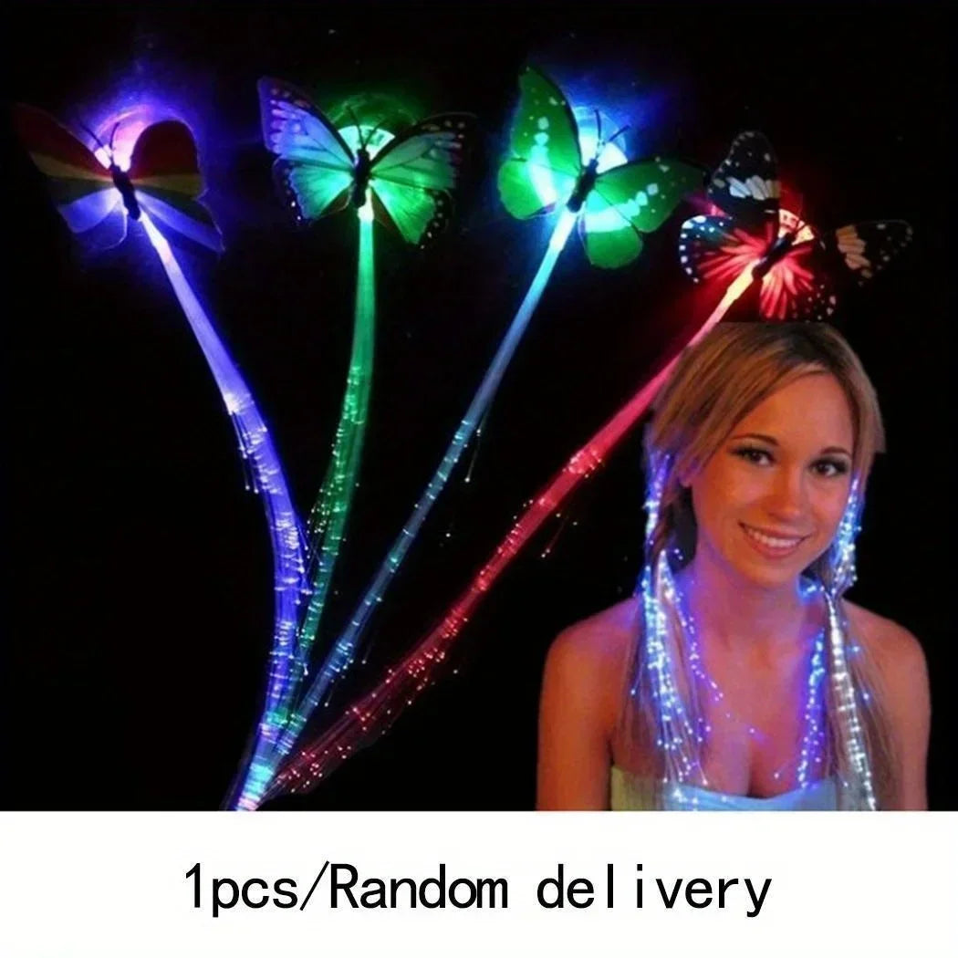 1pc-5pcs, LED Butterfly Hair Clips