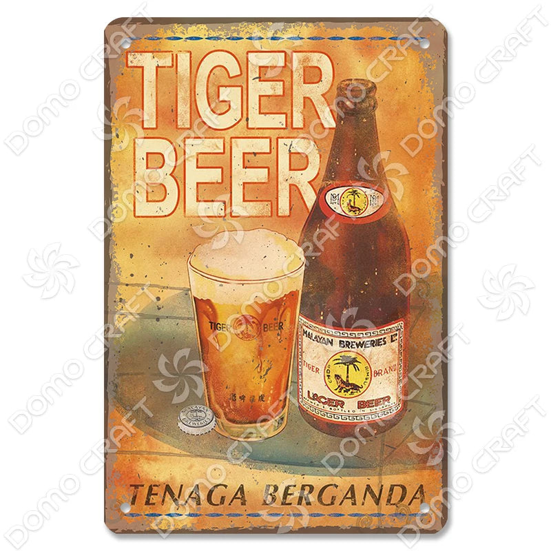 Vintage Japanese Foods Metal Signs