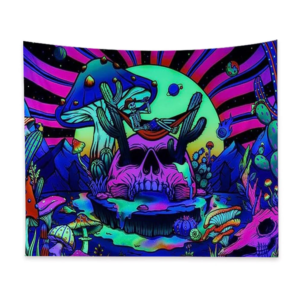 Psychedelic UV Reactive Tapestries