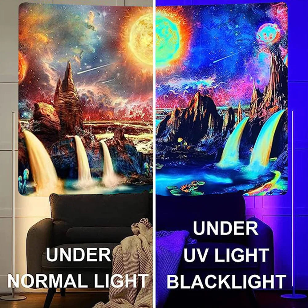 Psychedelic UV Reactive Tapestries