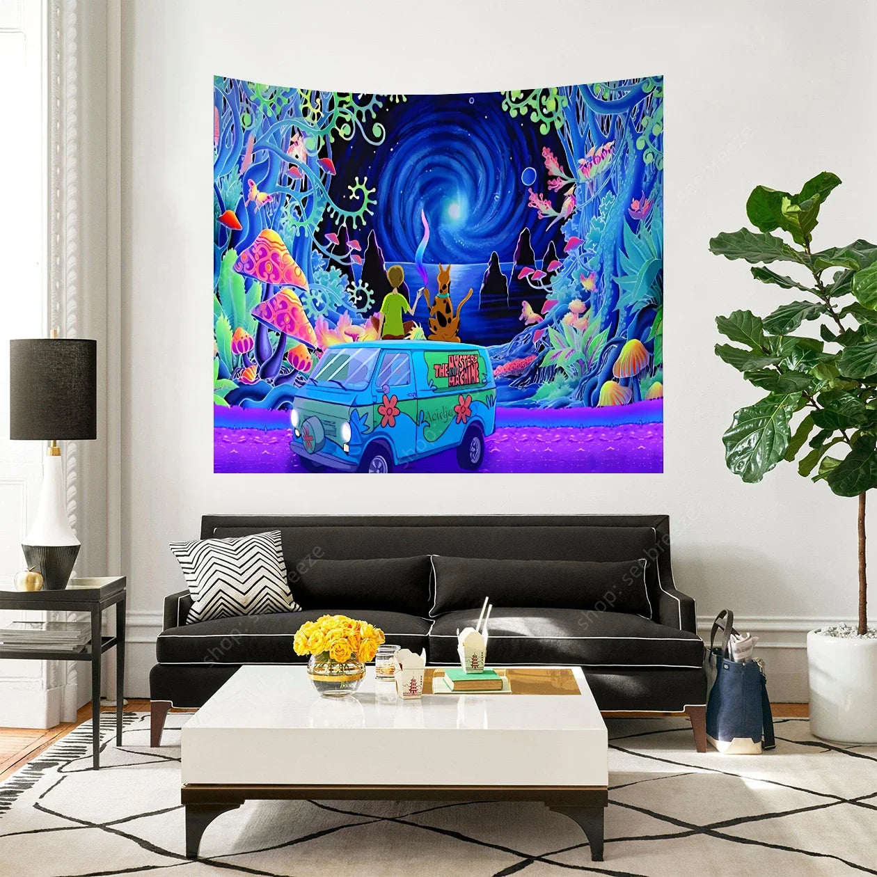 Scooby Doo Psychedelic Tapestry