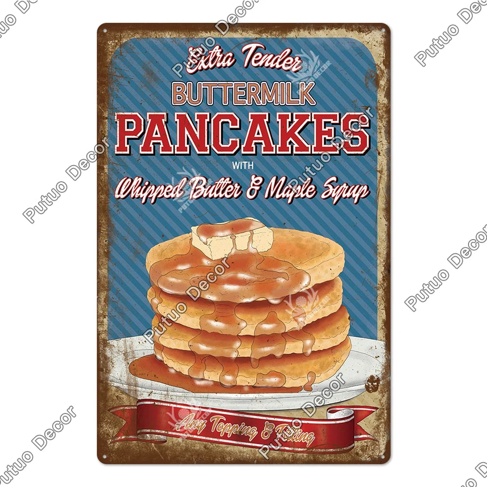 Vintage Restaurant Metal Signs