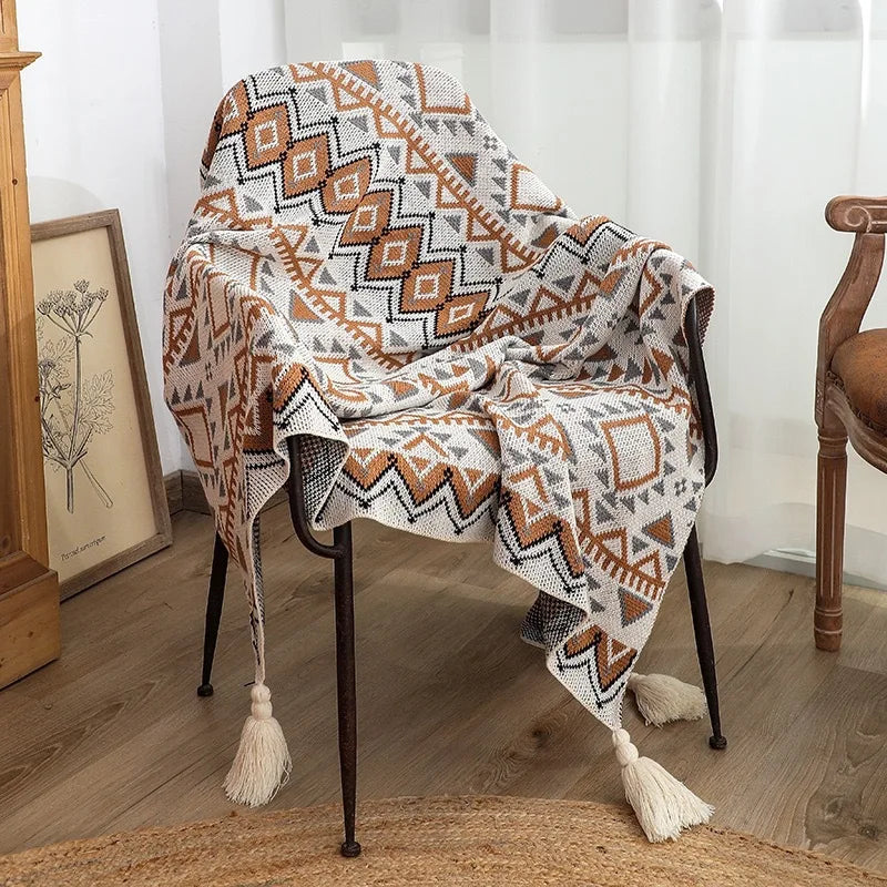Heavy weight Tasseled Blanket