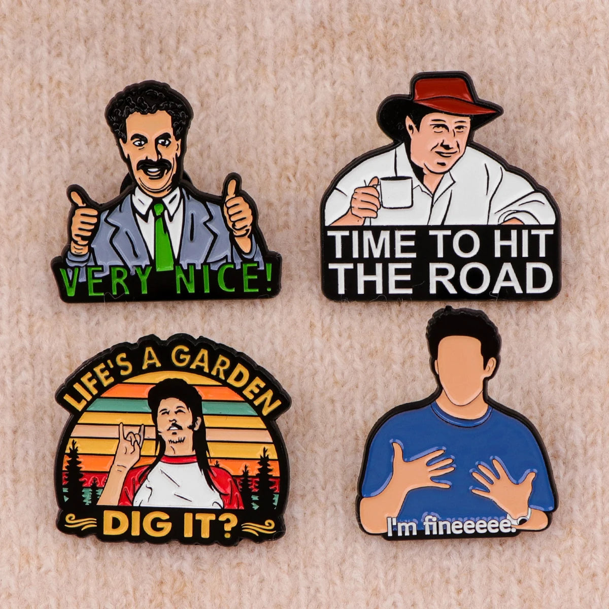 Funny Phrase Enamel Pins