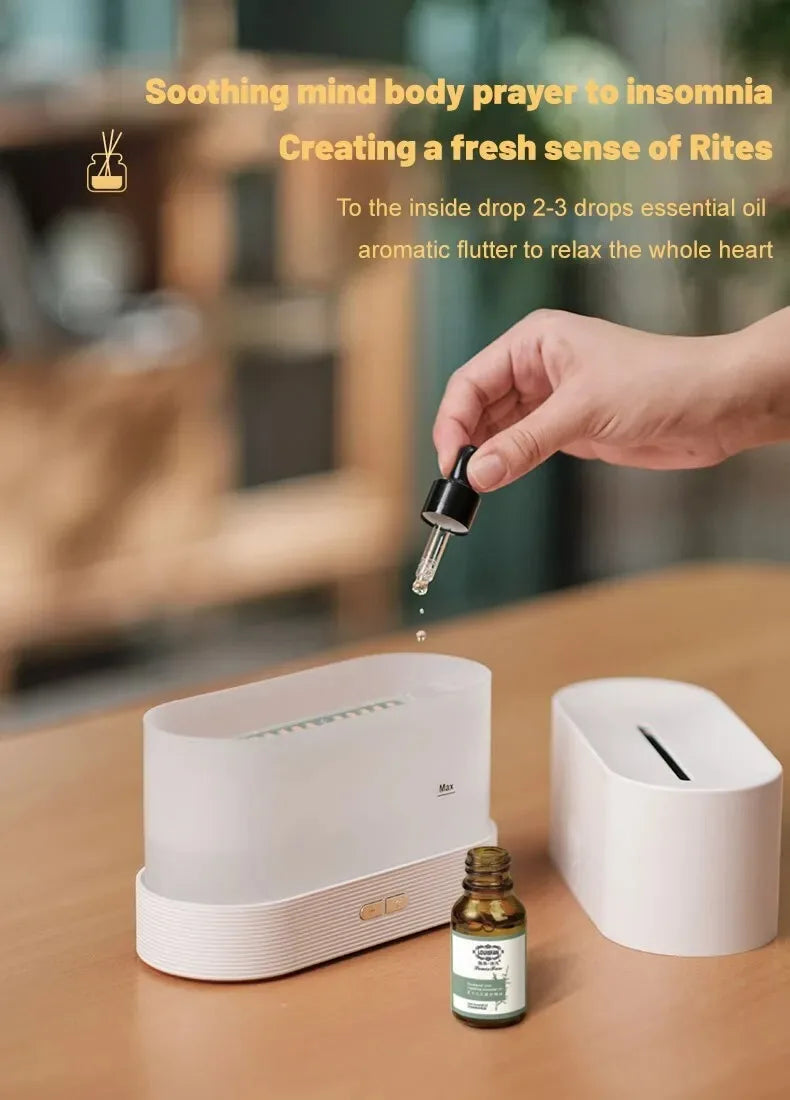 Flame Essential Oil Diffuser With LED