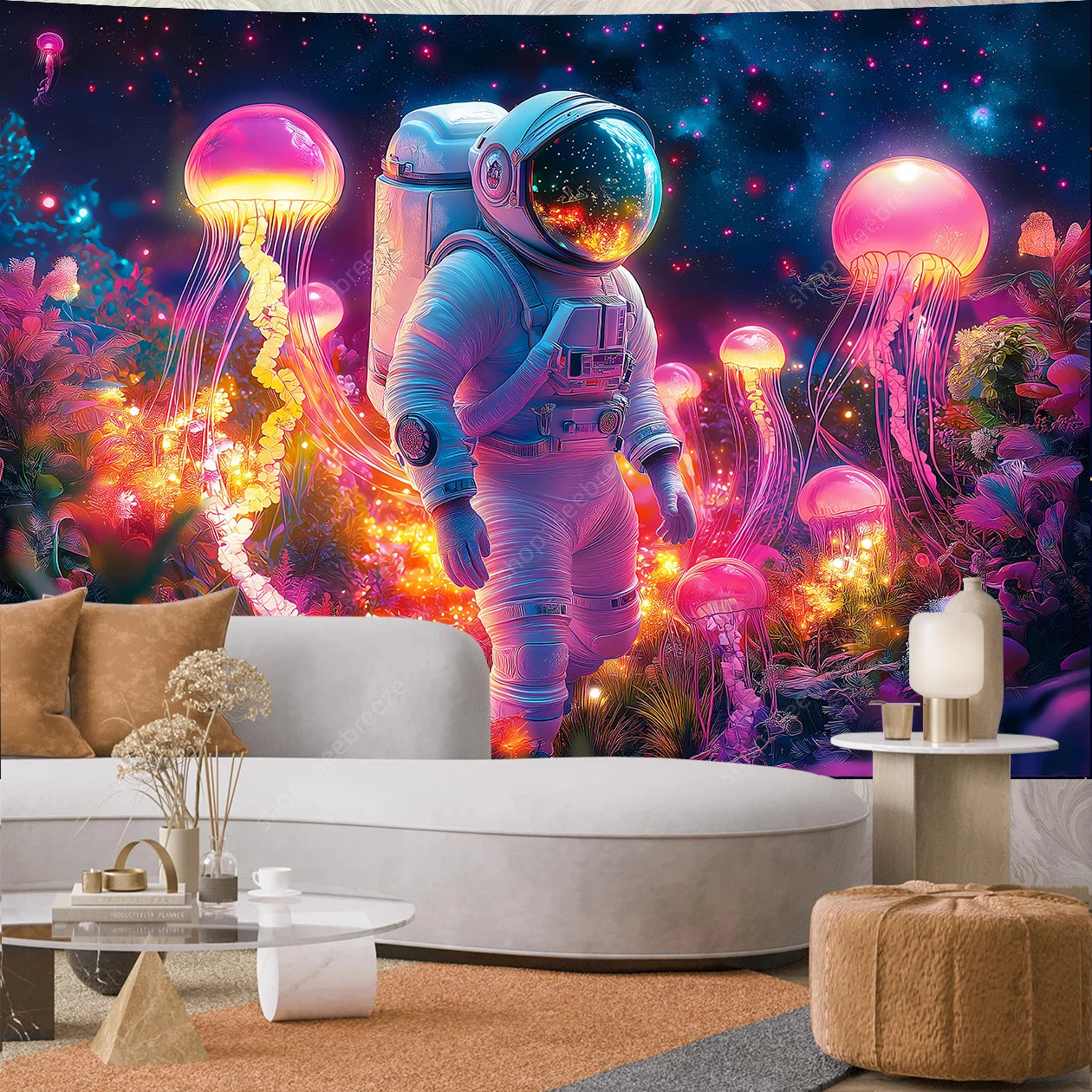 Astronaut UV Reactive Tapestries