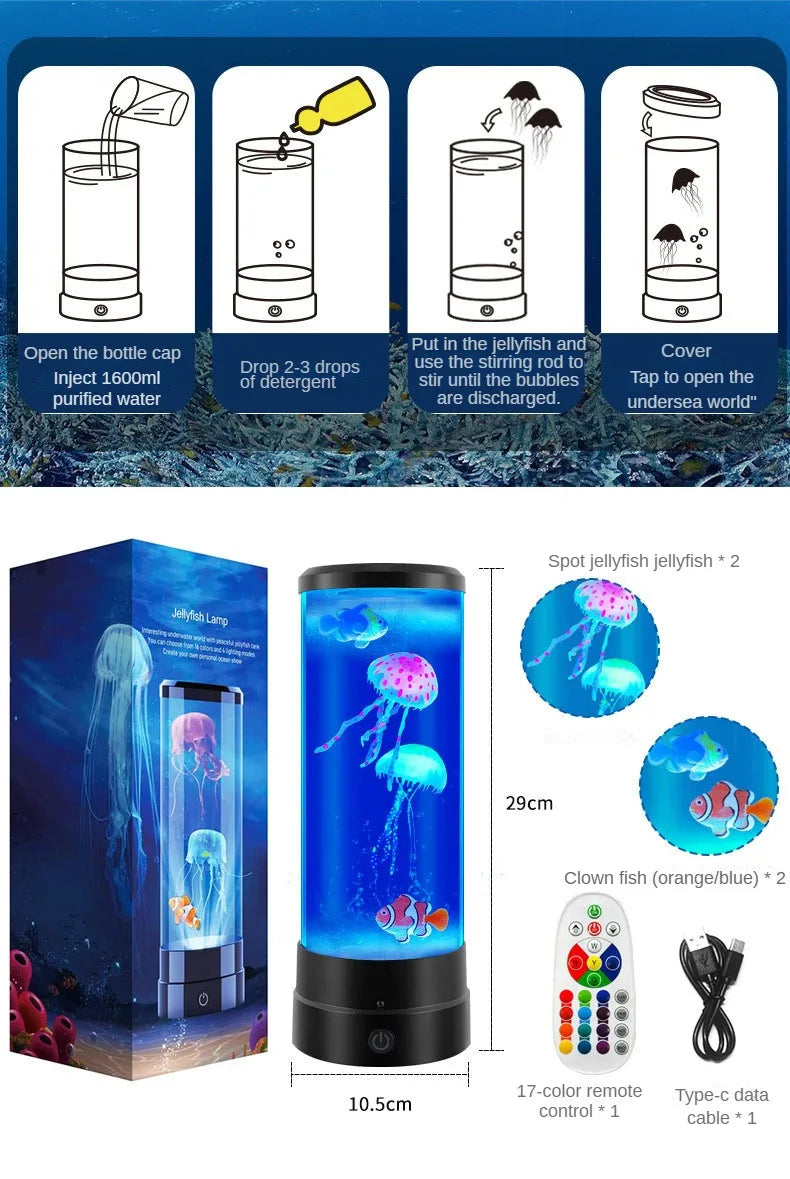LED Jellyfish Night Light