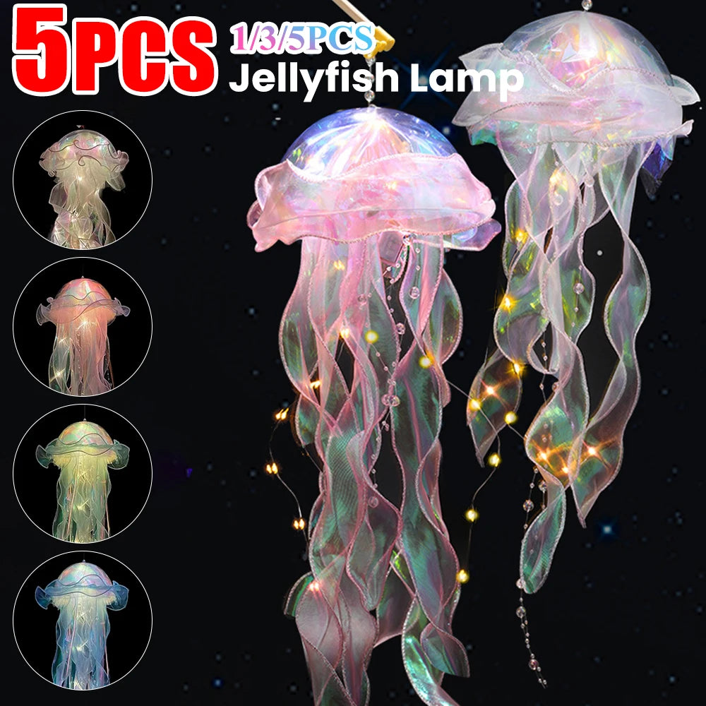 Hanging Jellyfish Bedroom Lamp