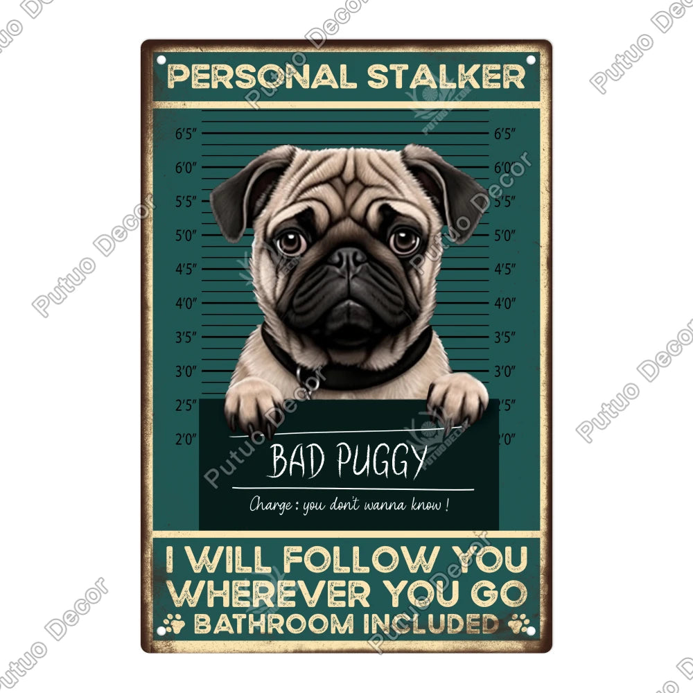 Funny Bathroom Decor Metal Signs