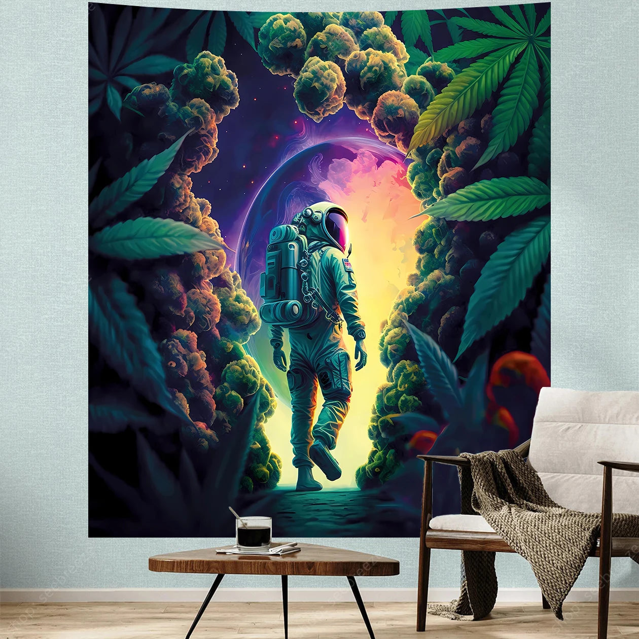 Astronaut UV Reactive Tapestries
