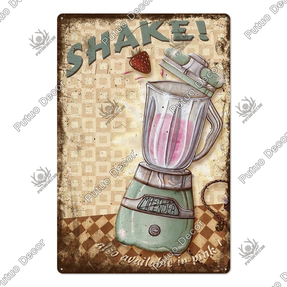 Vintage Restaurant Metal Signs