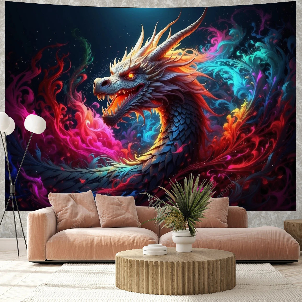 Dragon UV Reactive Tapestries