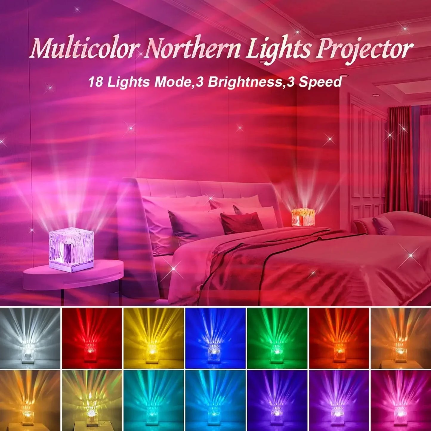 Northern Lights USB Rechargeable Water Ripple Projector