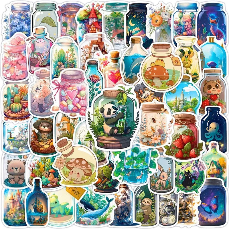 10/30/50PCS Cute Terrarium Stickers
