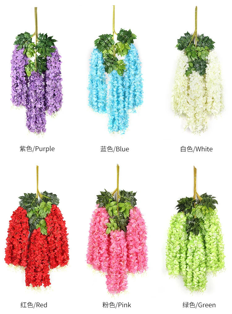 12pcs Artificial Wisteria Flowers