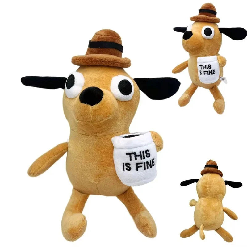 This Is Fine Dog Plushie
