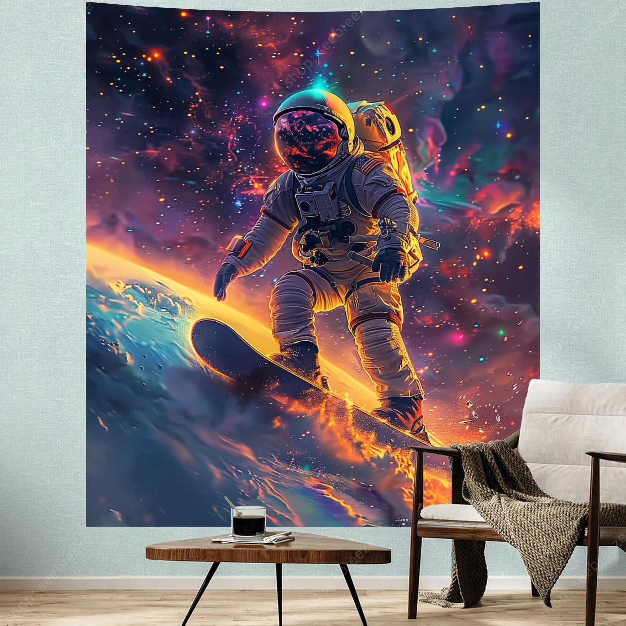 Astronaut UV Reactive Tapestries