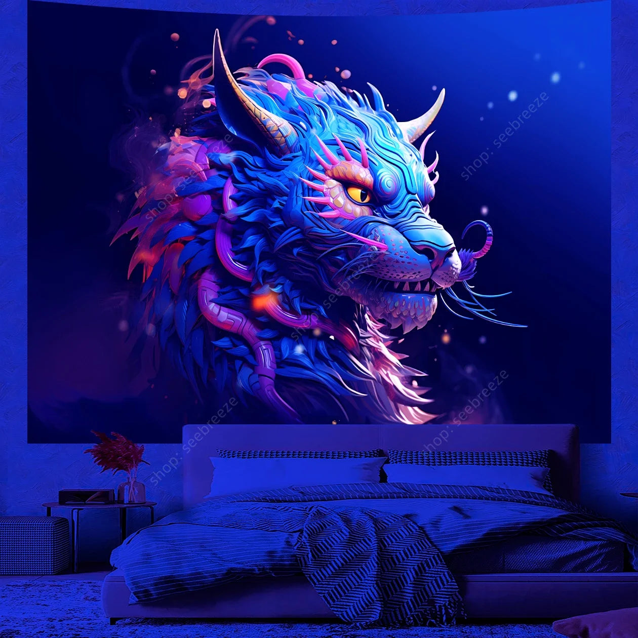 Dragon UV Reactive Tapestries