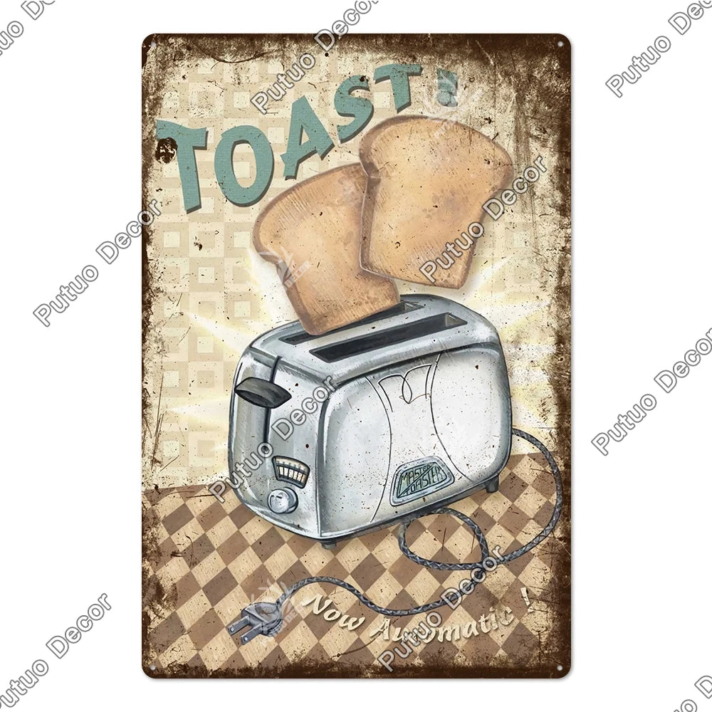Vintage Restaurant Metal Signs