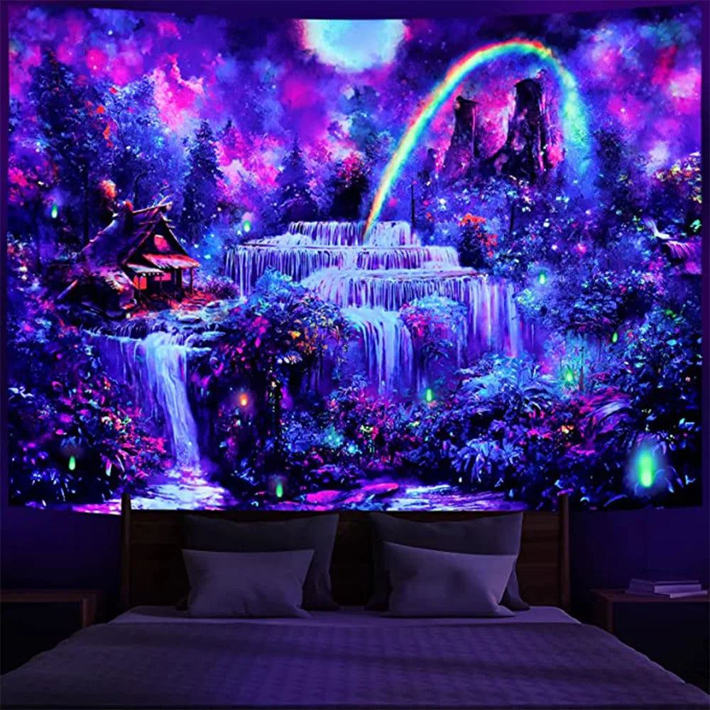 Psychedelic UV Reactive Tapestries