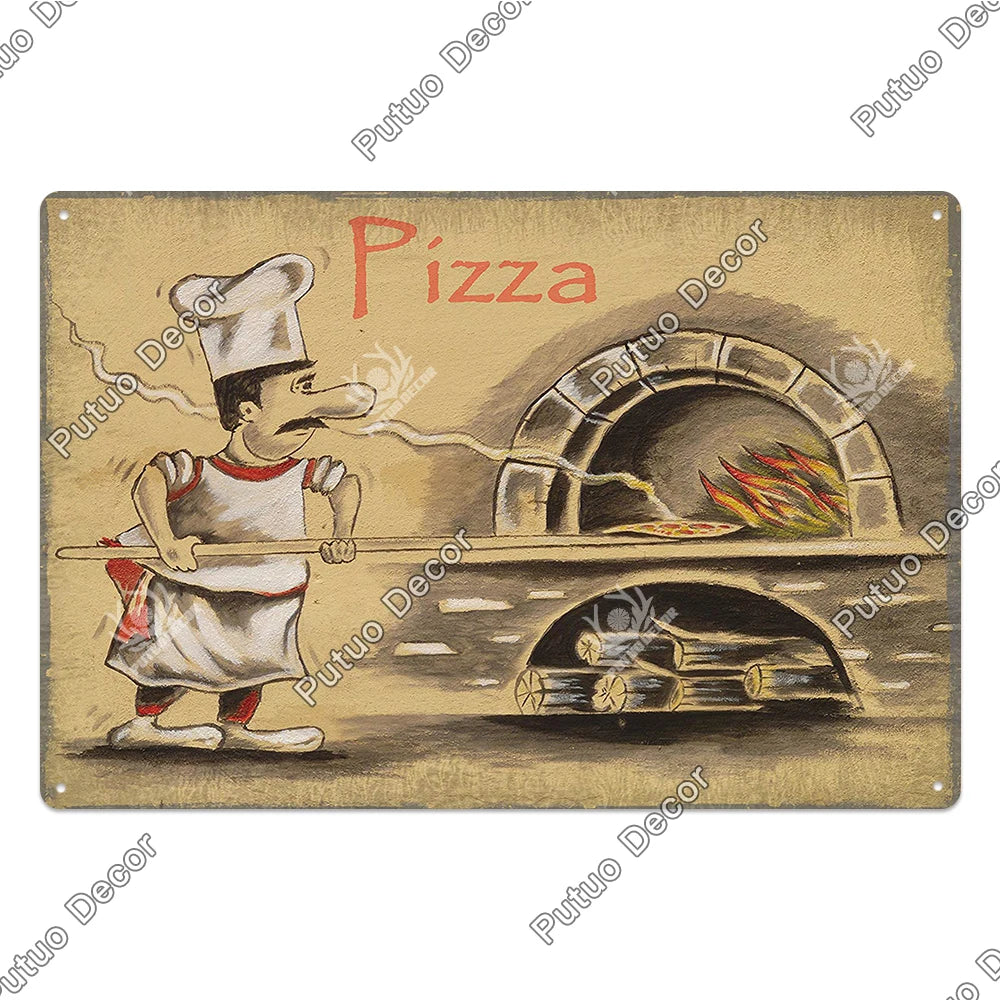 Vintage Restaurant Metal Signs