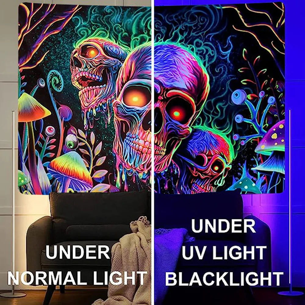 Psychedelic UV Reactive Tapestries