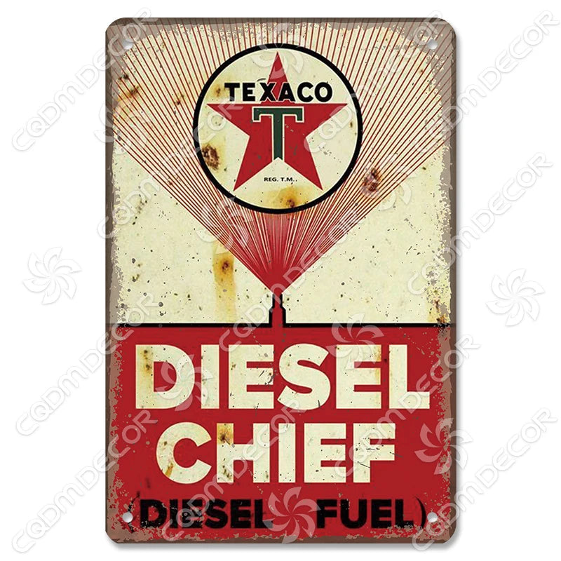 Vintage Gas Station Metal Signs