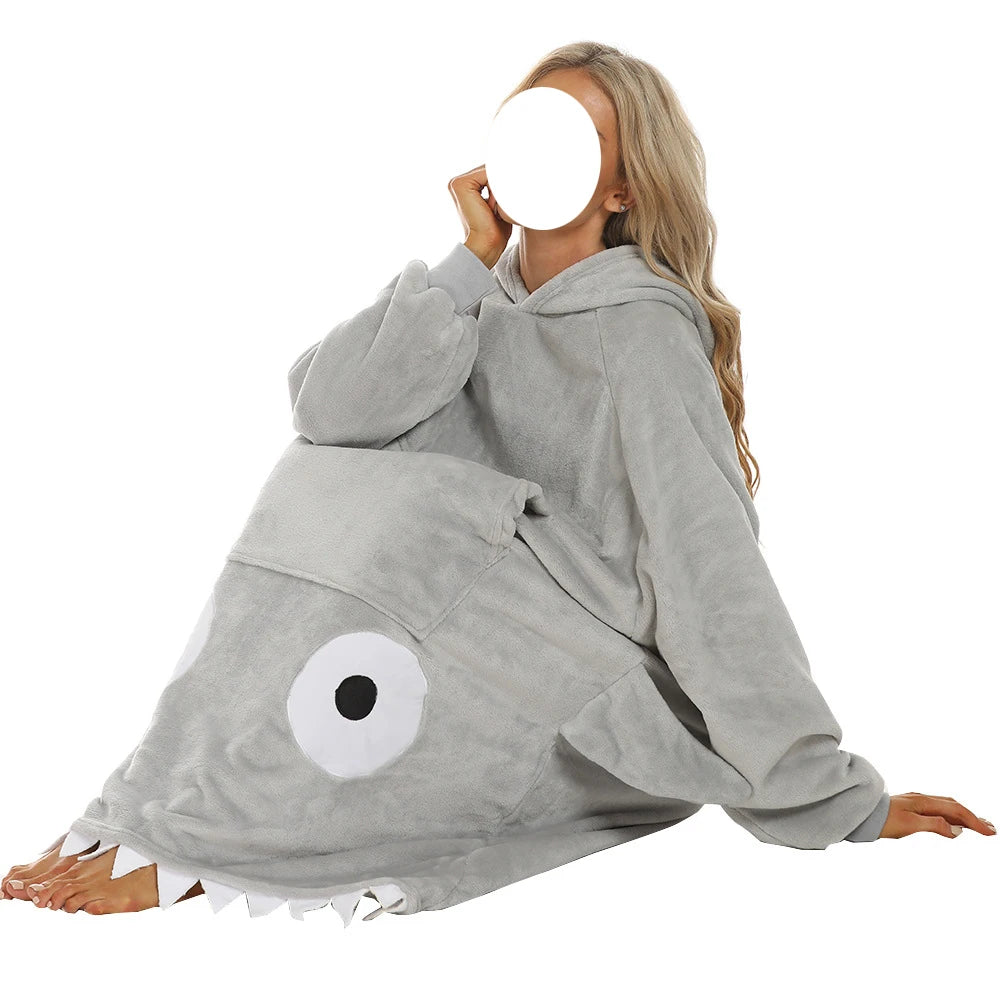 Shark Hooded Blanket