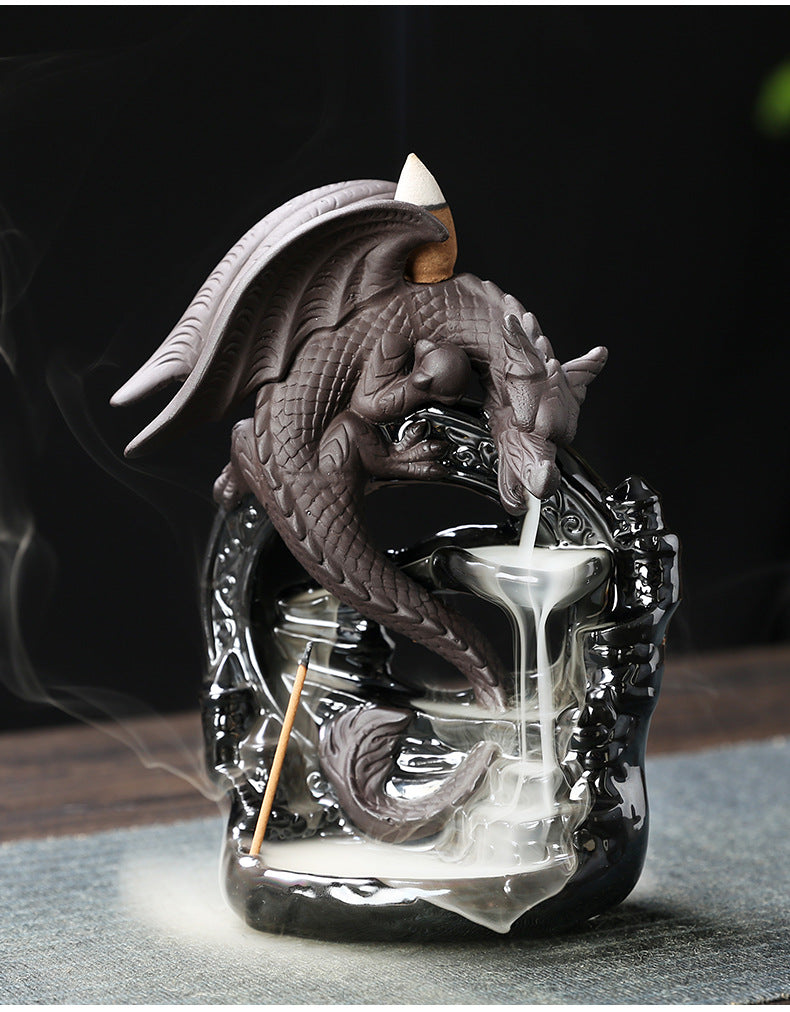 Ceramic Dragon Backflow Incense Burner