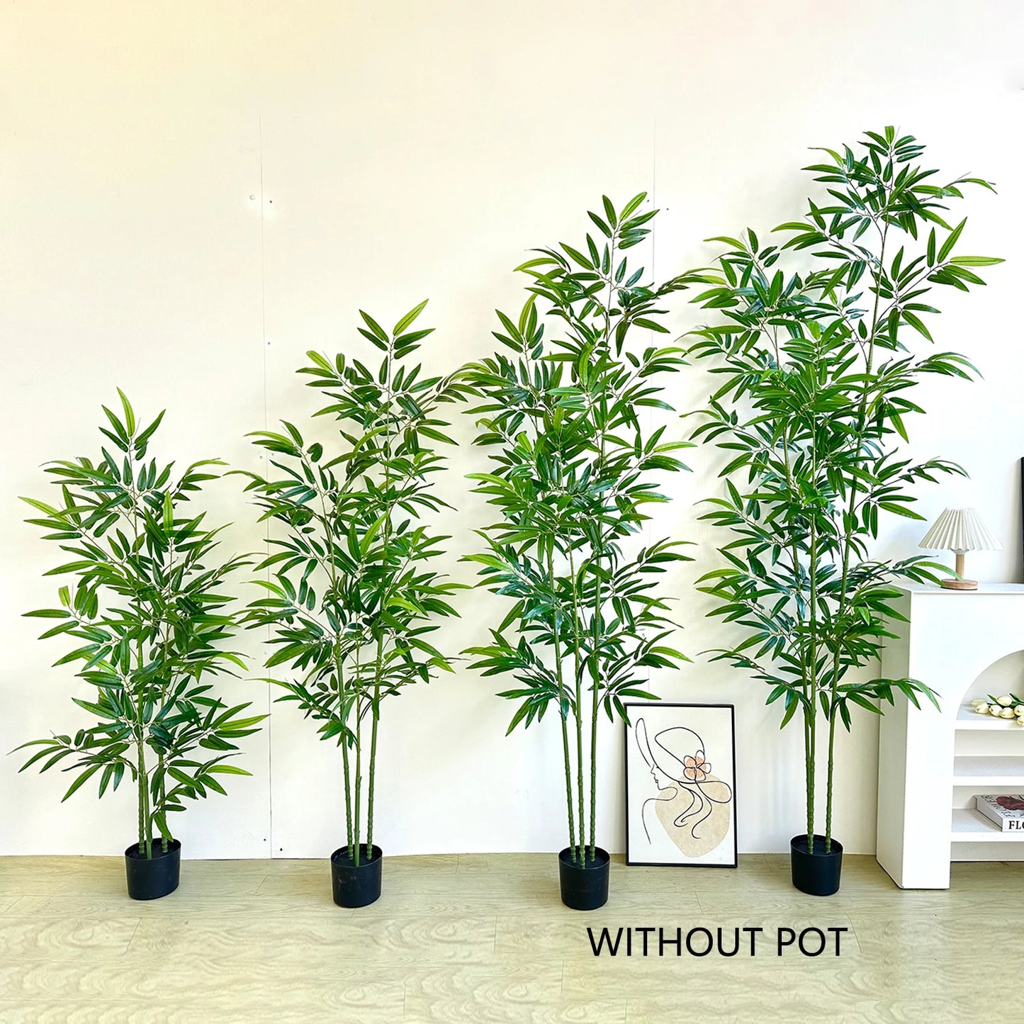 Artificial Green Bamboo Branches