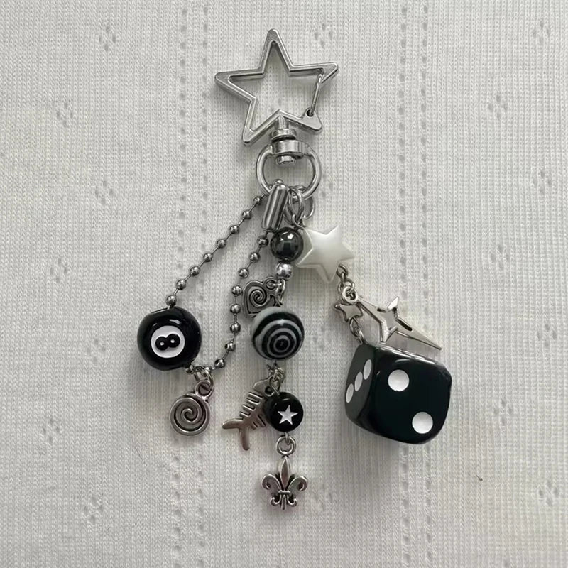 8 Ball/Cherry/Star Keychain