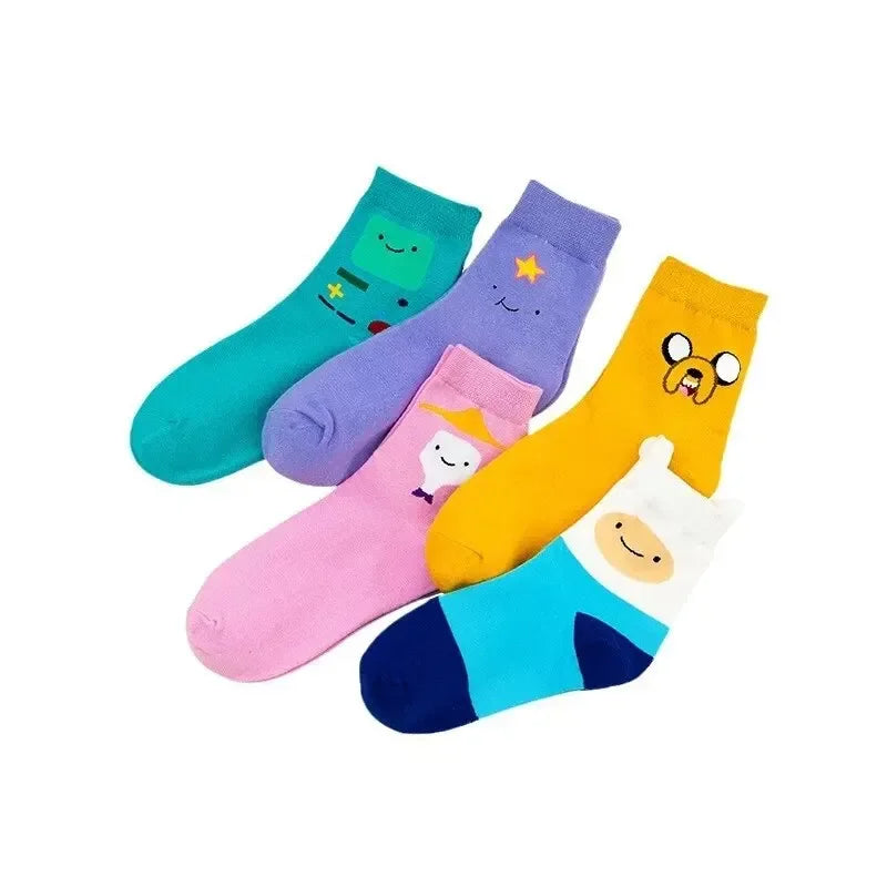 5 Pairs/Set Adventure Time Socks